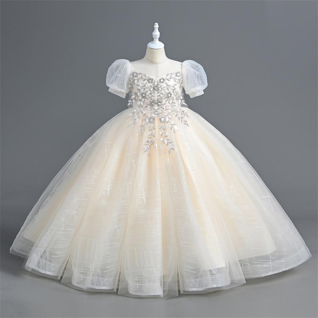 Children's Dresses, Stylish Princess Dresses, Sequined Skirts, Performance Costumes For Middle And Older Childrengirls Skirts