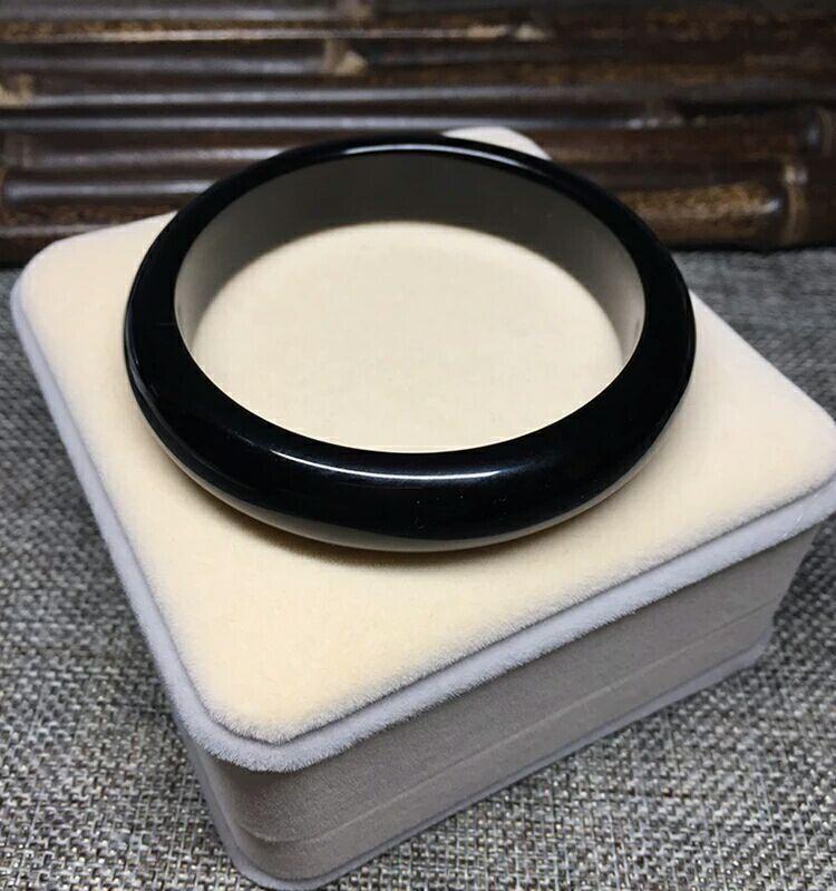 Браслет из натурального черного агата, модный браслет с амулетом, браслет из нефрита, женский подарок