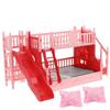 Кровать Мебель Lil Critters Ldealhouse Каркас Кукольный Домик Спальня Пластиковые Аксессуары Ящик для Кукол Кухня