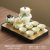 Ru kiln panda kung fu tea set simple ceramic teapot cover bowl household business gift