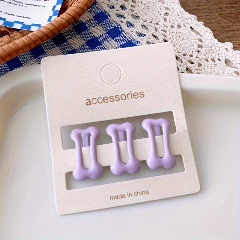 3 шт. Заколки для шерсти питомцев, материал АБС, мини-аксессуары для груминга в форме косточки для маленьких собак и кошек. Идеально подходят для тедди и йоркширского терьера, удалитель шерсти питомцев