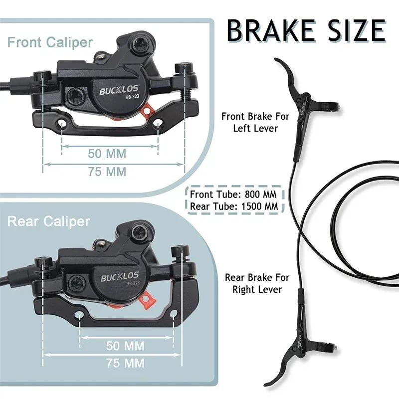 BUCKLOS Bike Hydraulic Brakes Set 160mm Bicycle Disc Brake Set Aluminum Alloy Road Mountain Bike Hydraulic Disc Brake Kit