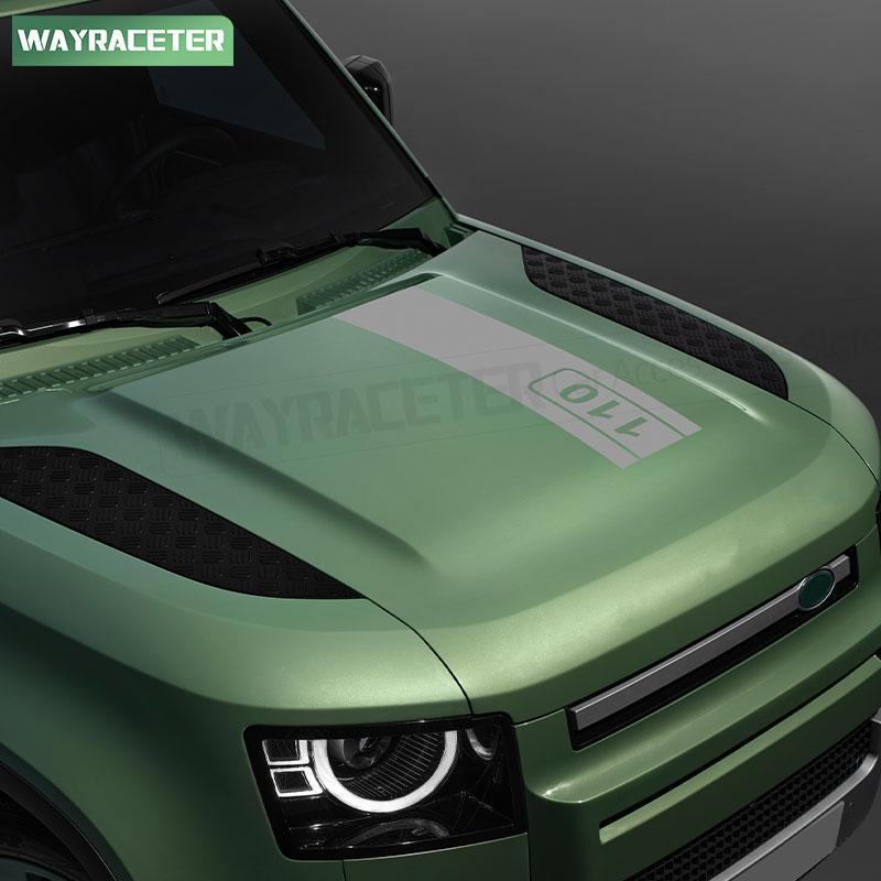Виниловая наклейка-полосы на капот из углеродного волокна для Land Rover Defender 110 2026 2025 L663 2024 2023 2022 2021