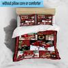 Christmas Vintage Truck 3pcs Bedding,Including 1pc Duvet Cover And 2pcs Pillowcases Perfect for Christmas,Ideal for Bedroom, Dormitory