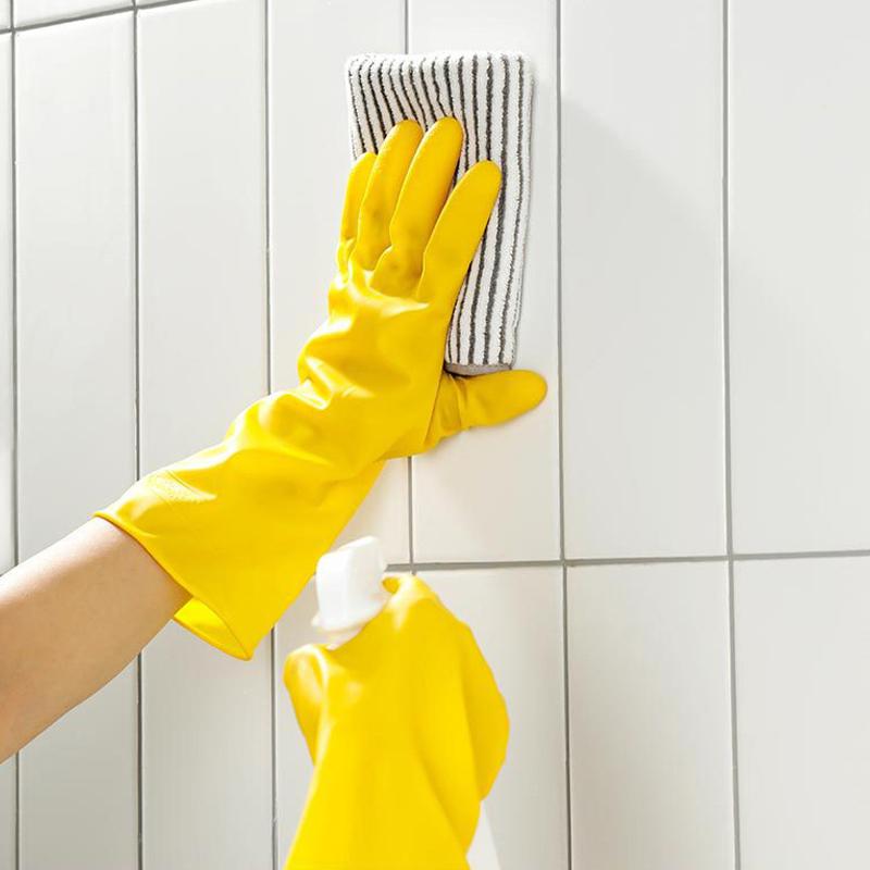 Household Kitchen PVC Gloves Thick and Durable Gloves Cleaning Household Chores Washing Dishes Waterproof Wear Resistant Gloves