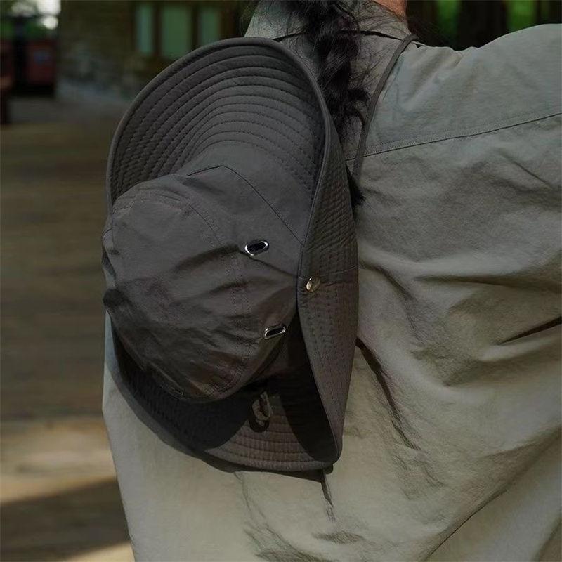 Мужская шляпа от солнца с широкими полями, защита от УФ-лучей, сафари, для походов, кемпинга, шляпы-ведра, рыболовная шляпа, шляпа рыбака