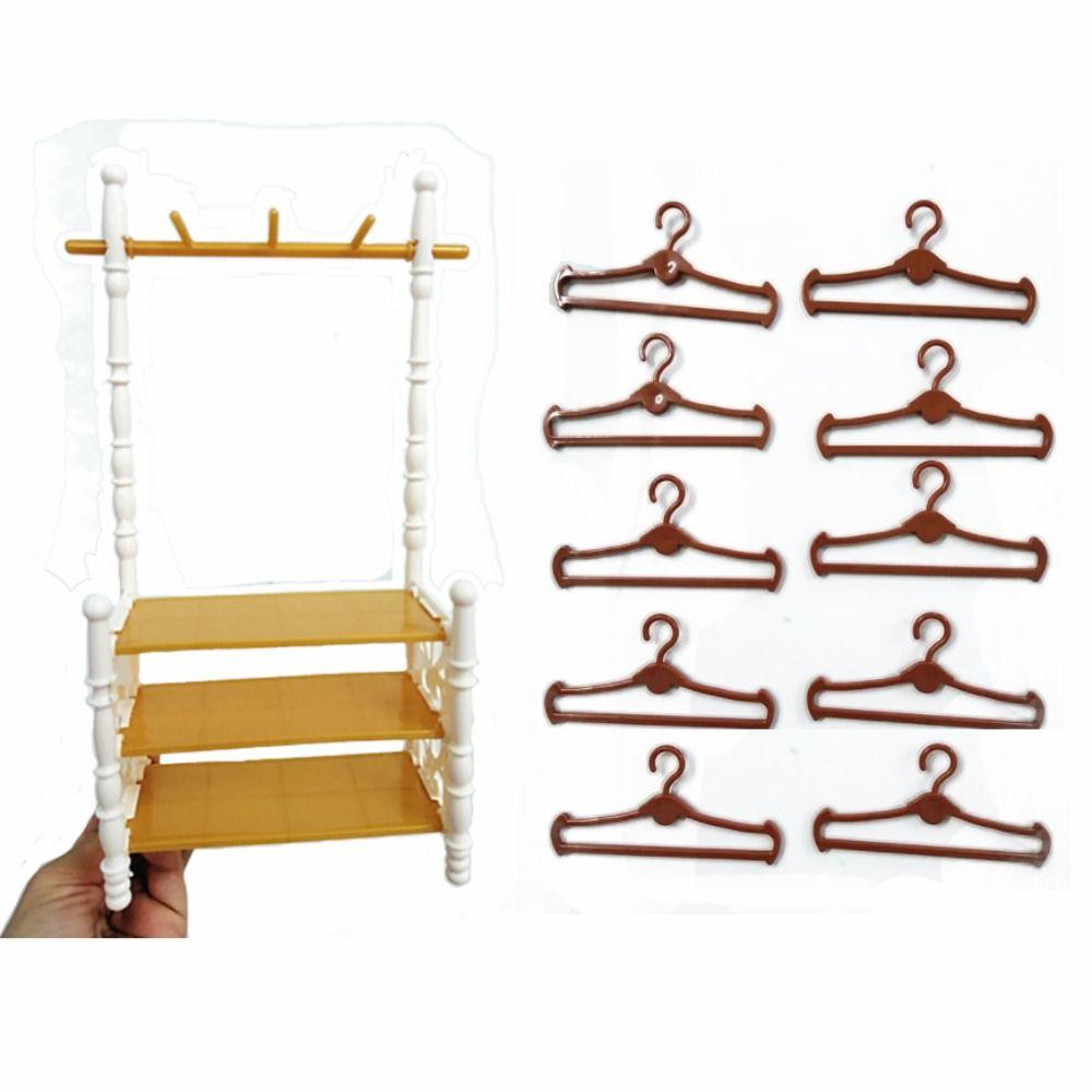 Dolls Accessories Doll Clothes Rack Plastic Dollhouse Furniture 15/20cm Cotton Doll
