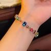 Girls Colored Bracelet Sparkling  Bangle For Women Beautiful Baroque Style Stones Bracelet