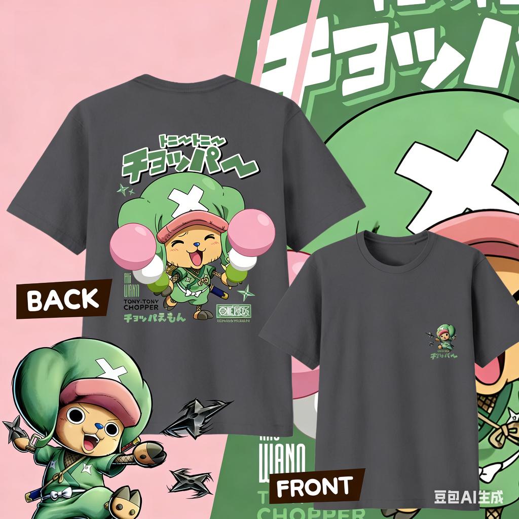 Anime One Piece Tony Tony Chopper Cotton Tshirt 2026 Summer KidsUnisexsWomens Fashion Casual Short Sleeved Tshirt Streetwear