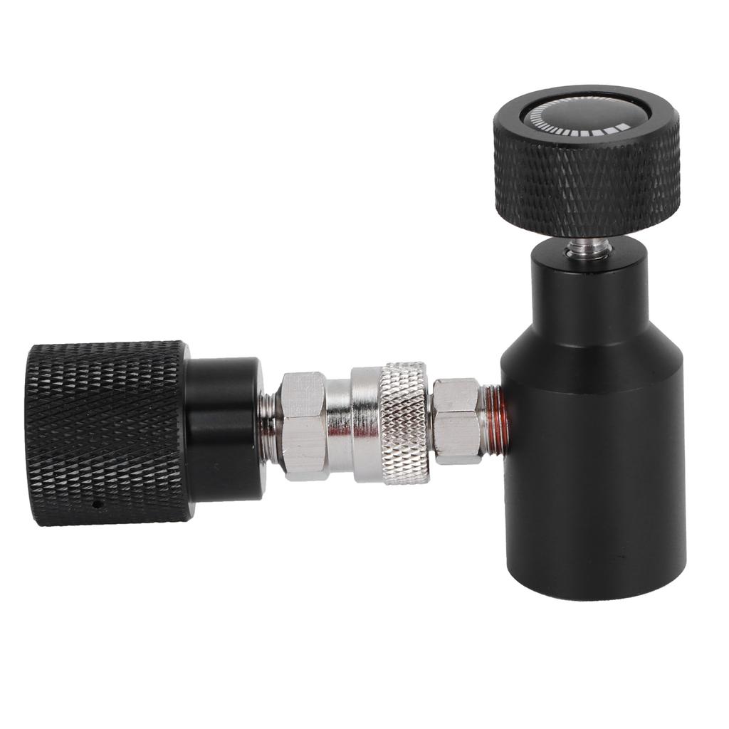 CO2 Refill Adapter Aluminum Cylinder Connector ASA with G1/2-14 Soda Accessory Black