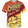 Мужские 3D футболки Персонализированные Еда Лапша Cheetos Курица Takis Топы Уличный Повседневный Оверсайз Футболки Пуловер