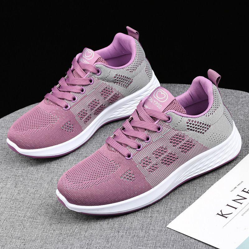 Fashion Shoes for Women Black Mesh Breathable Lace Up Woman Footwear Running Pink Comfortable and Elegant Trends 2024 Walking Urban A 39
