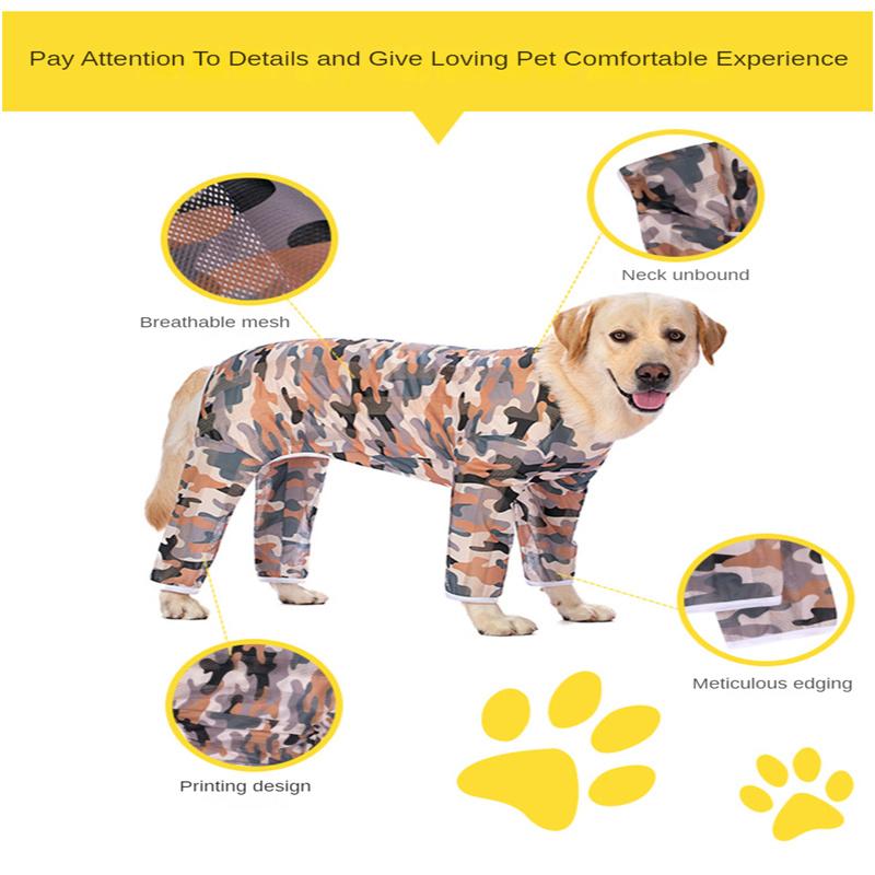 Одежда для больших собак, тонкий лабрадор, средние и крупные собаки, весенняя и летняя одежда, одежда для четвероногих собак от выпадения шерсти