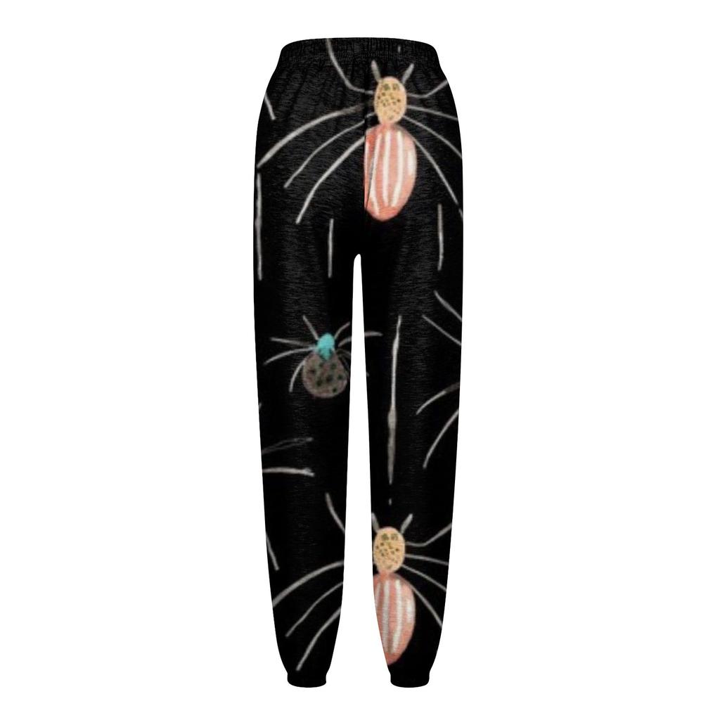 Women's Casual Fashion Halloween Printed Leisure Pants Sweatpants Trousers Drawstring Elastic Waist Drawstring Drawstring Pants