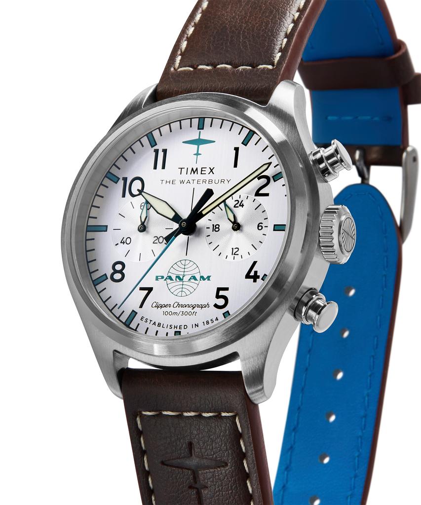 Taimaegseu X Pan Am Waterbury Ace Chronograph Men'S Wristwatch 41Mm