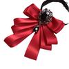 Fabric Bowtie Crystal Neck Decoration Brooch Accessories Collar Flower  Women Accessories