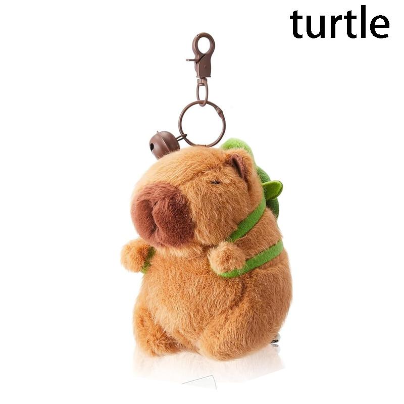 Плюшевая игрушка капибара каваи милые мягкие животные пушистая капибара с клубникой черепаха с браслетом-пощечиной брелок подарок на день рождения