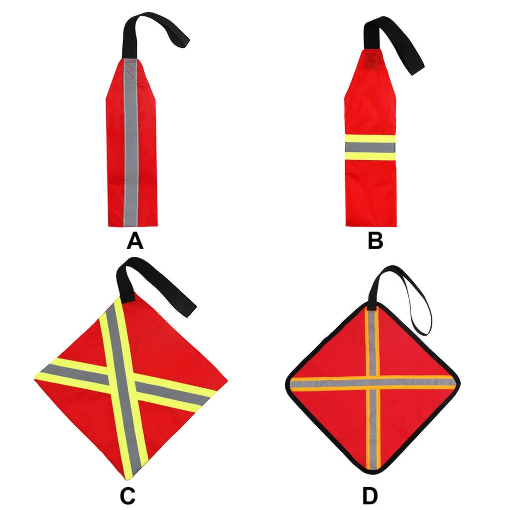 Safety Boat Flag with Webbing Kayak Safety Flag Reflective Strips Trailer Warning Flags for Boating Fishing Canoe Trailer Use