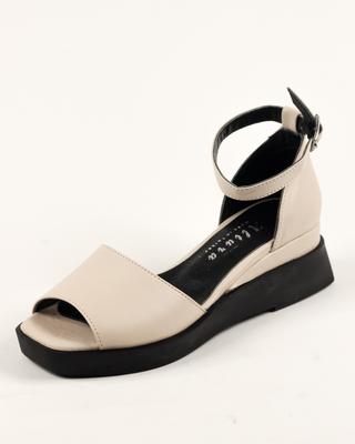 Босоножки женские 2041 37 бежевые кожа