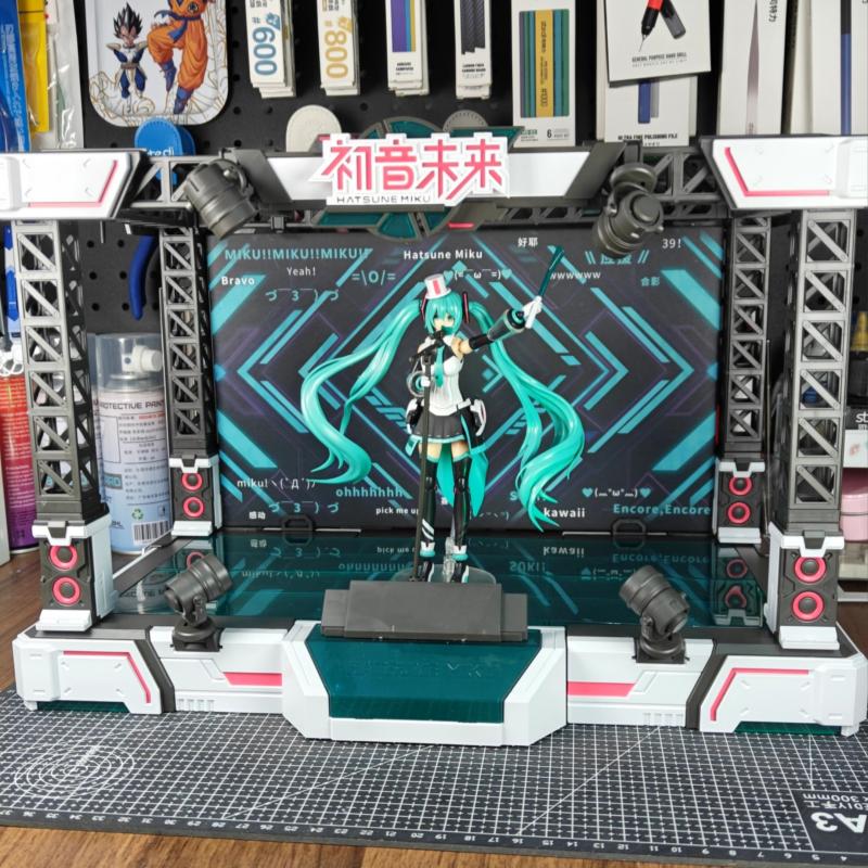Оригинальная экшн-фигурка Hatsune Miku Sing To The Future Ограниченное издание Собранная модель Кукла-экшн со светом Коллекционные модели игрушек