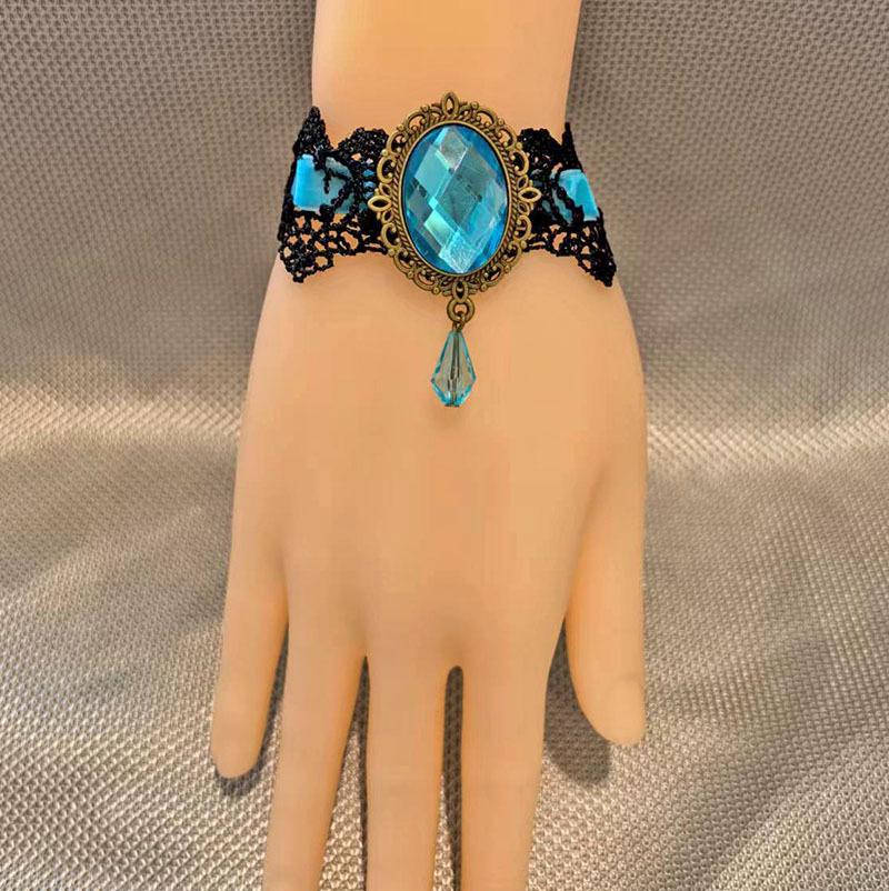 Gothic Retro Punk Lace Choker Necklace for Women