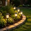 Solar LED Lawn Stake Lights Outdoor Waterproof Landscape Decorative Spike Lamp for Garden Patio Yard Lawn