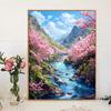 5d DIY Алмазная картина вышивка крестом персиковый цвет речной пейзаж рукоделие алмазная вышивка мозаика полный круглый дрель домашний декор