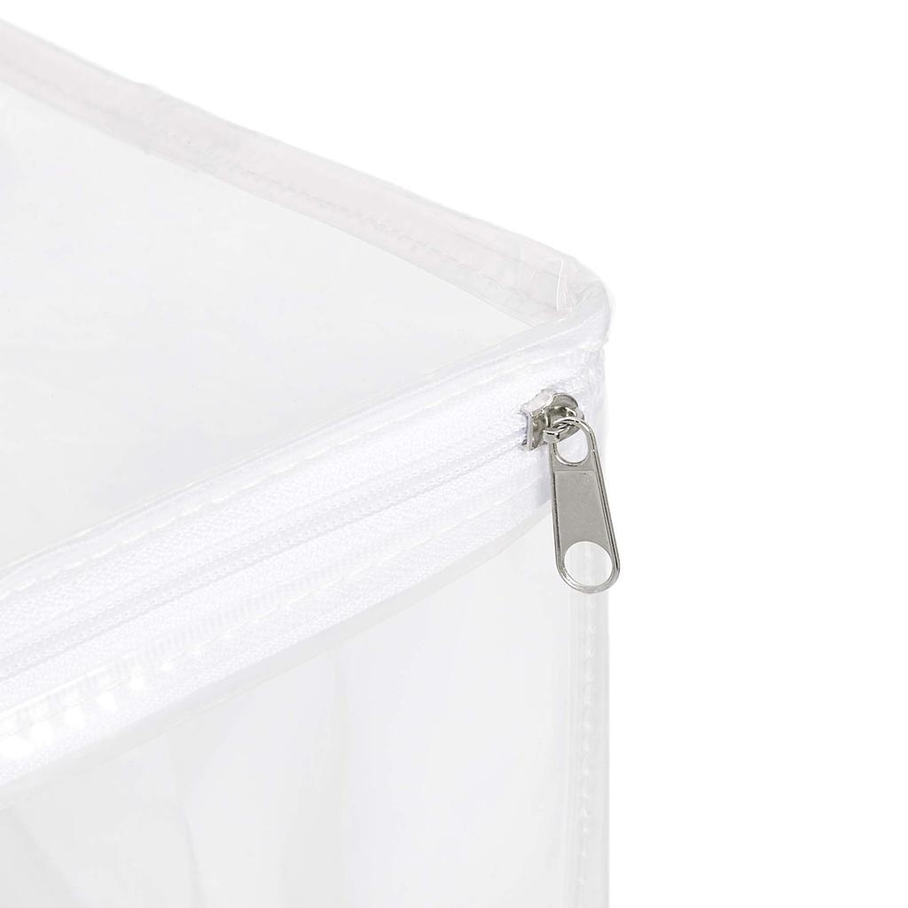 Amazon Basics Storage Boxes with Set of 3 Zippers, Clear,