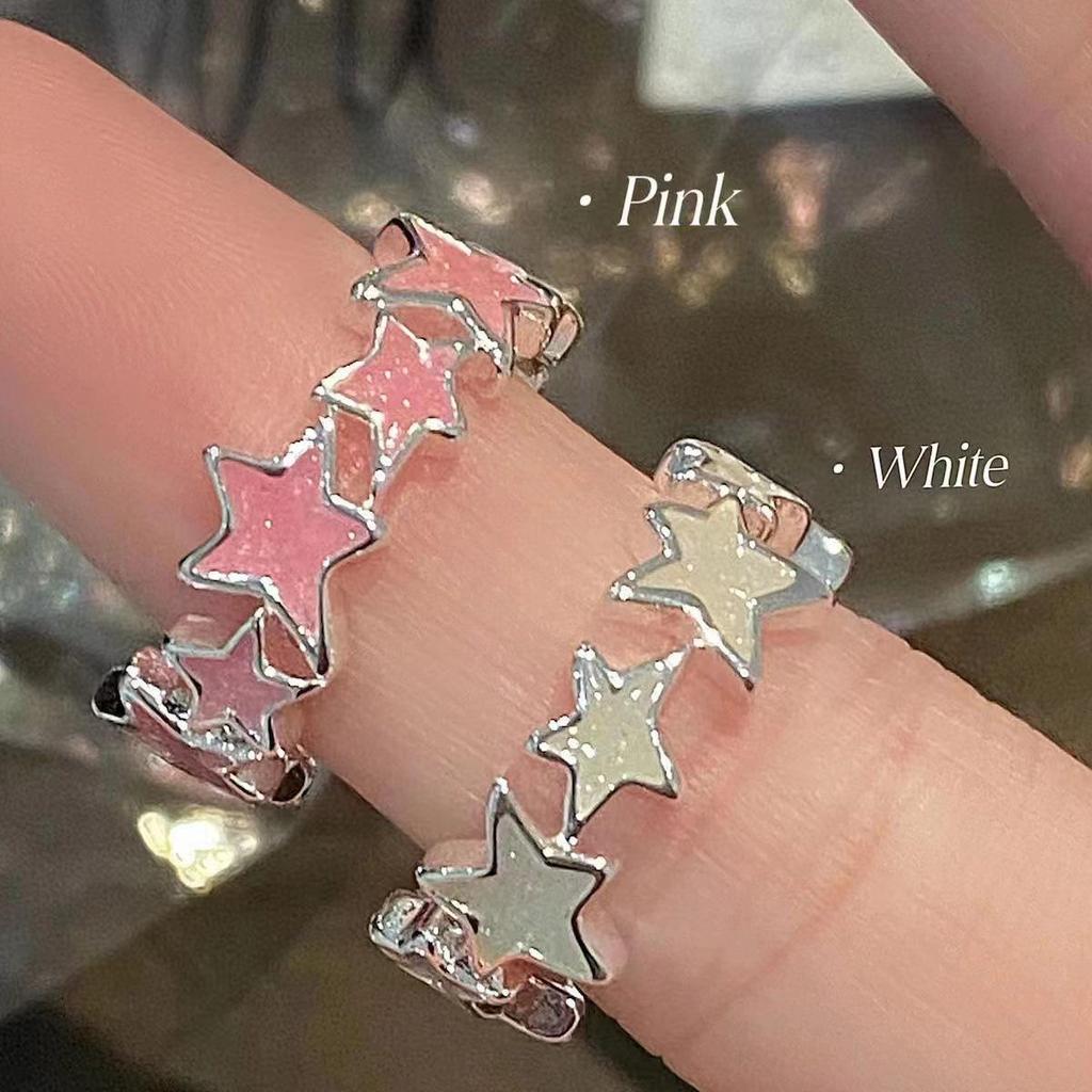 Очаровательное кольцо «Звезда дофамина» от Xiaohongshu: Милый, универсальный и милый дизайн в виде капли масла для женщин.