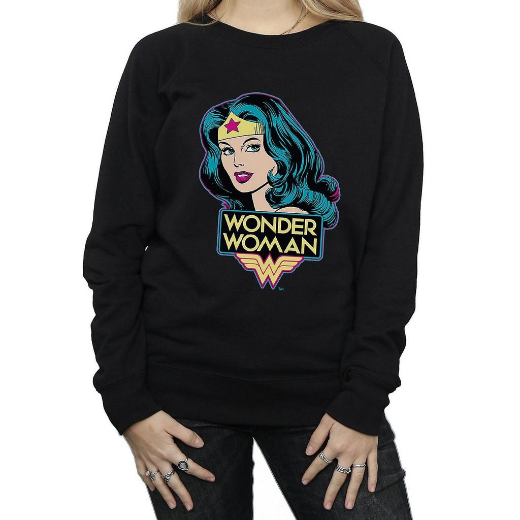 Wonder Woman Womens/Ladies Head Cotton Sweatshirt