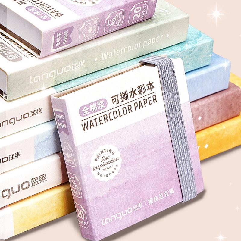 Square Cotton Drawing Paper Book 300Gsm For Artist Watercolor Drawing Notebooks Mini 20Sheets Sketchbook Student School Supplies