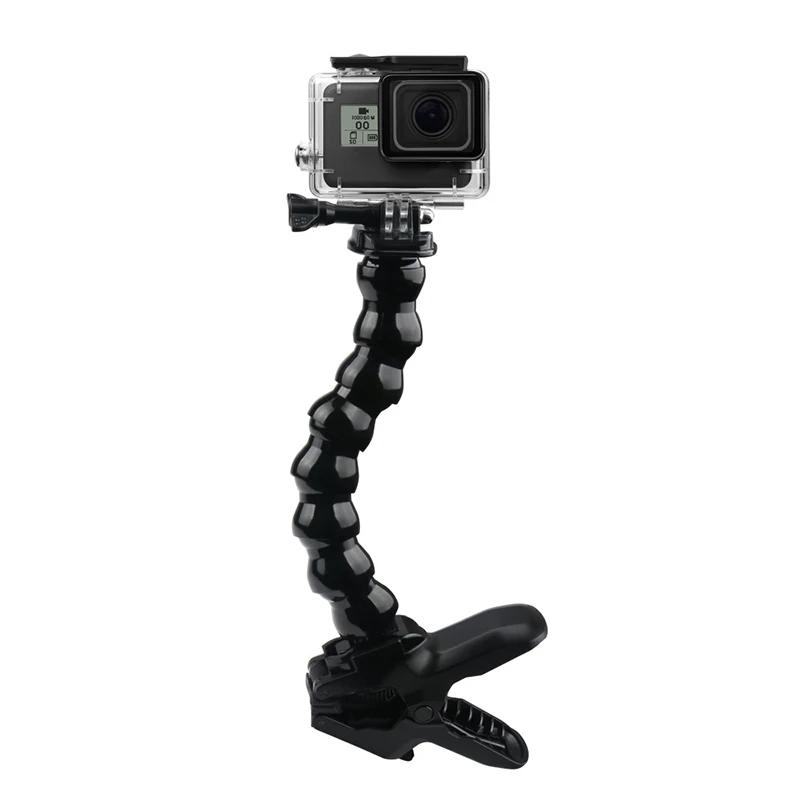 Jaws Flex Clamp Mount Gooseneck Mount For GoPro Hero 13 12 11 10 9 8 7 6 5 SJCAM Insta360 X2 X3 X4 DJI Osmo Action Cameras