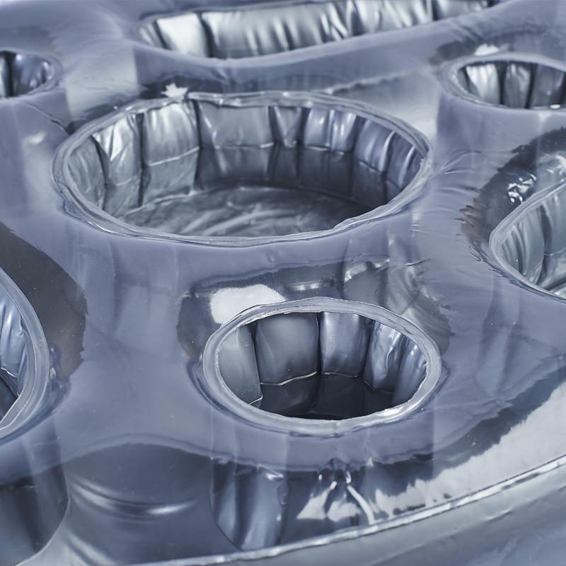 Новый надувной поднос из ПВХ с восемью отверстиями для воды, еды, плавающий поднос, портативный держатель для фруктов и напитков