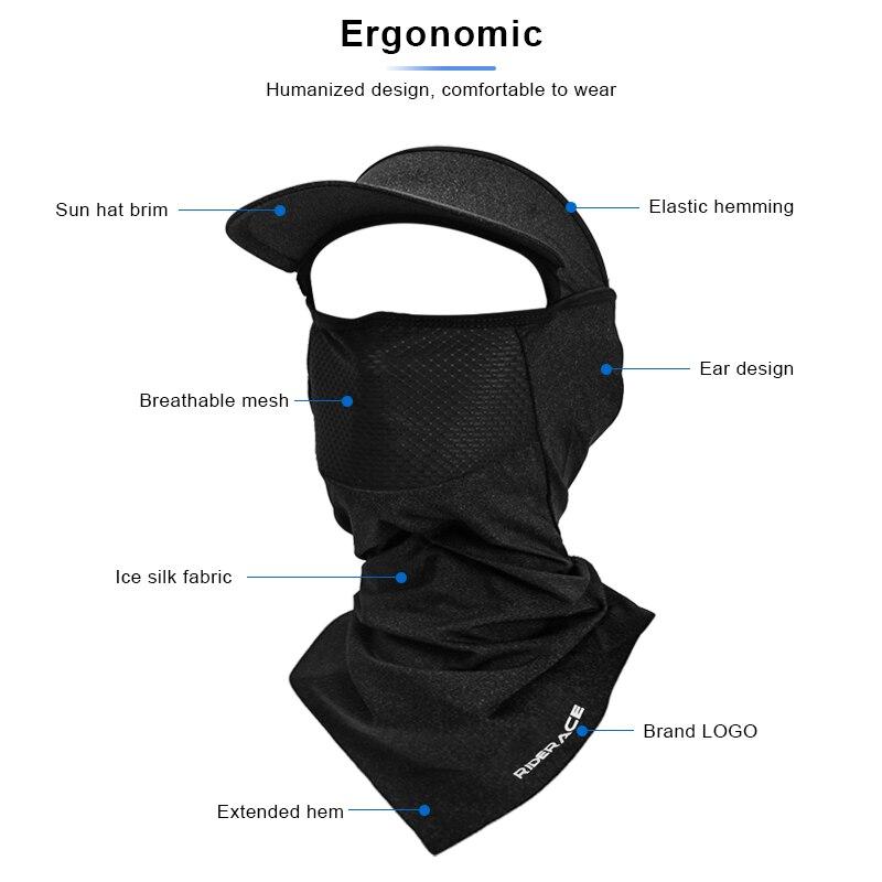 Summer Cycling Cap Bicycle Ice Silk Headband Mask Outdoor Sport Breathable Balaclava Women Men Running Fishing Headwear Mask