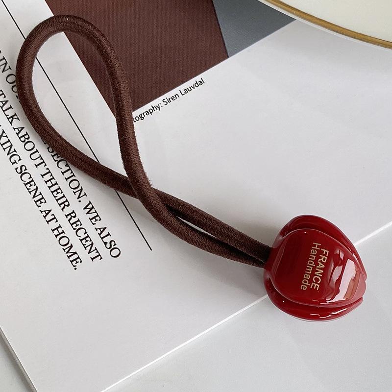 Модная акриловая веревка для волос с цветком тюльпана для женщин, простая эластичная ацетатная веревка для волос с высоким хвостом, аксессуары для волос