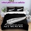 New Zealand national rugby Pattern Bedding,Quilt Set Quilt Cover Pillowcase Home Birthday Gift (1*duvet cover+2*pillowcase,without core)