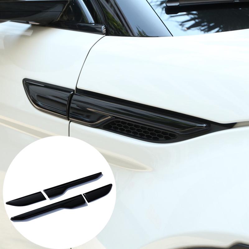 For Land Rover Range Rover Evoque 2012-2017 Fender Side Air Vent Outlet Cover Trim Decorative Sticker Glossy Black Car Accessory