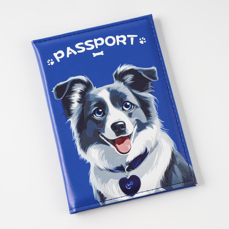 Uv Color Printing Cute Cat Dog Pet Passport Holder Travel Wallet Passport Covers Id Card Holder Plane Ticket Holder
