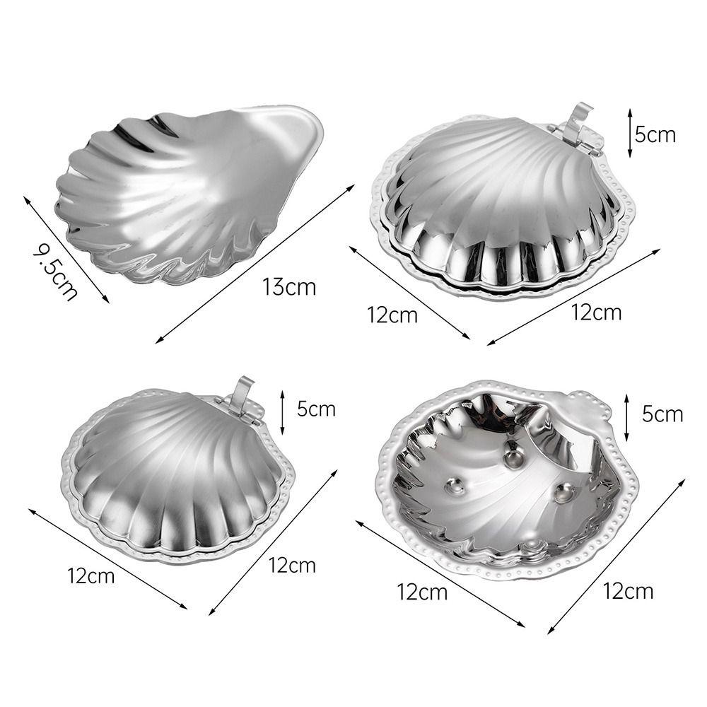 Shell Shape Fruit Snack Dish 304 Stainless Steel Snack Disc Creative Dessert Plate Home