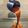 3D Resin Floating Coffee Cup Desk Decor Art Figurine - Cartoon Style Home Office Ornament Gift