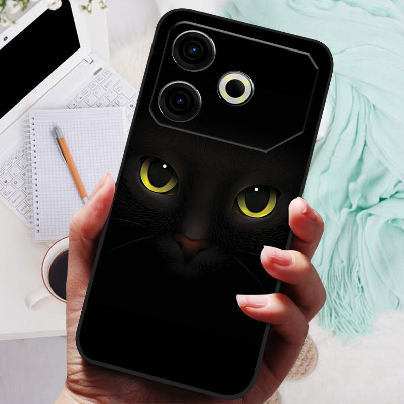 Для чехла Tecno Pova 6 Neo Pova6 Neo Роскошный телефон Силиконовая задняя крышка Для чехлов Tecno Pova 6 Neo Pova 6Neo Защитная оболочка Capas