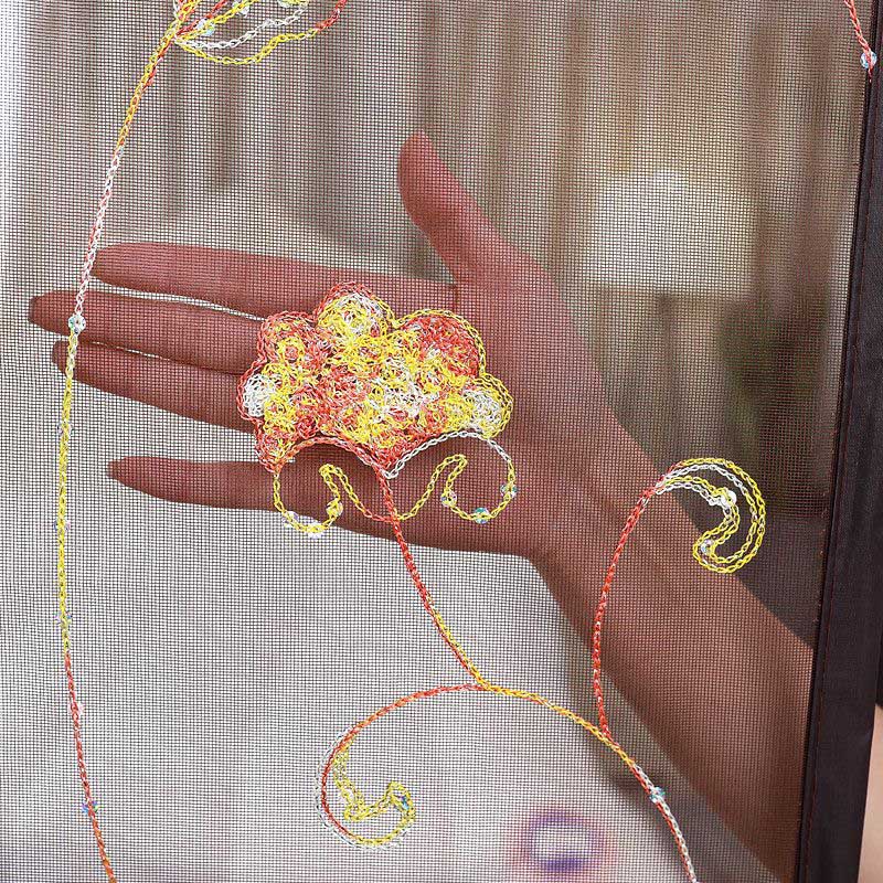 Новые вышитые магнитные экраны для дверей, занавески от комаров, насекомых, мух, не пробивают шторы, экраны для дверей в гостиную, сетка для дома