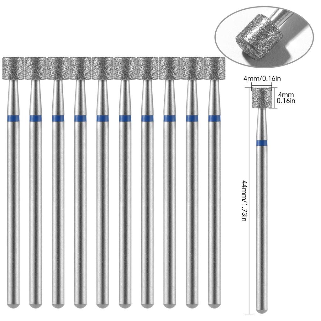 10 шт., алмазные фрезы, набор сверл для ногтей, аксессуары для маникюра, педикюра, электрическая машина, кисточка для ногтей, инструменты для заусенцев