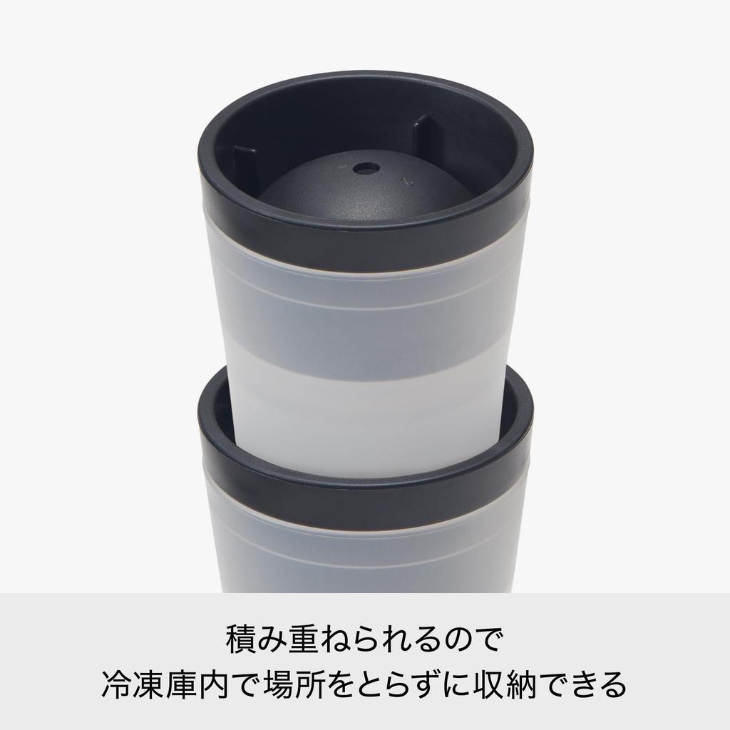 Ice Cube My Round Diameter X Set of Made In 6cm Over 2 Million Sold Like-it Trays, Ice, Approx. 7.5cm 7.5cm High, Black, 4, Japan, STK-06, Approx.