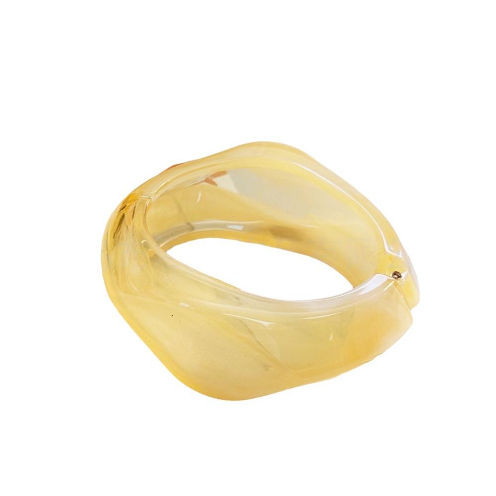 Vintage Style Wide Bracelet Colorful Smudging Geometric Bangles Acrylic Wristband Fashion Jewelry
