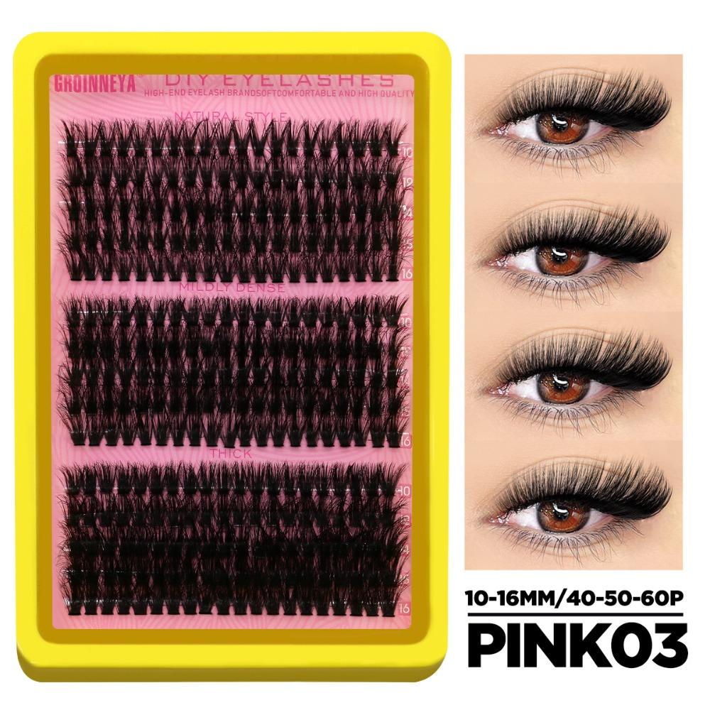 Natural Look 3D Faux Mink Lash Wispy Style DIY Lash Extension Kit Makeup Enhancement