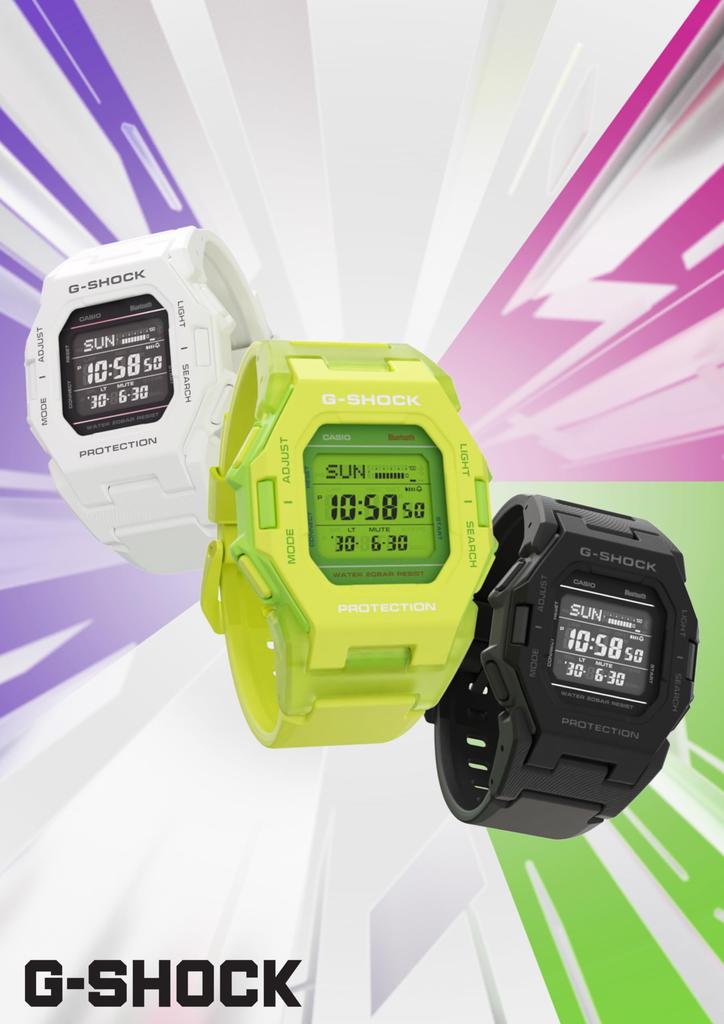 Watch with Step Counting Function Green [Casio] G-Shock []Equipped Bluetooth, GD-B500S-3JF Men's