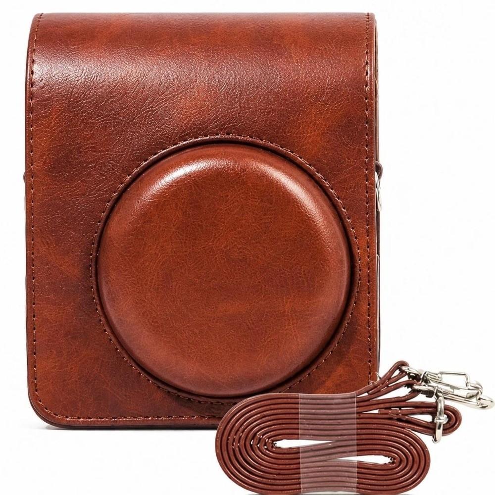 PU Leather Camera Bag Retro Camera Case for Fujifilm Instax Mini 13/12/11 Outdoor Carry