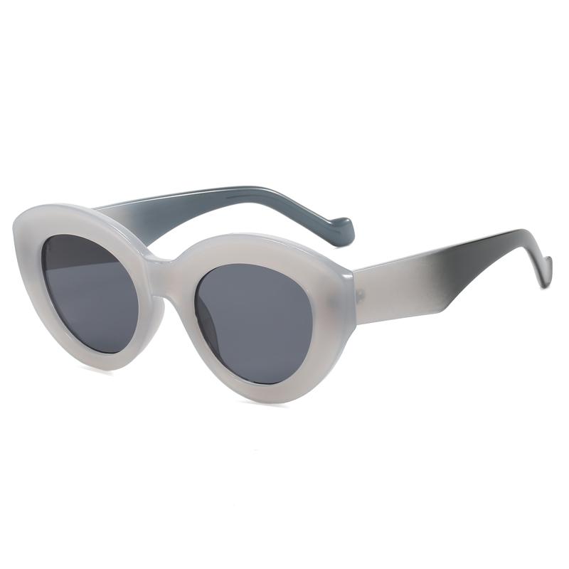 Trend Oval Cat Eye Sunglasses For Women Fashion Luxury Brand Star Decorative Ladies Sunglasses Eyewear Retro Shades Popular