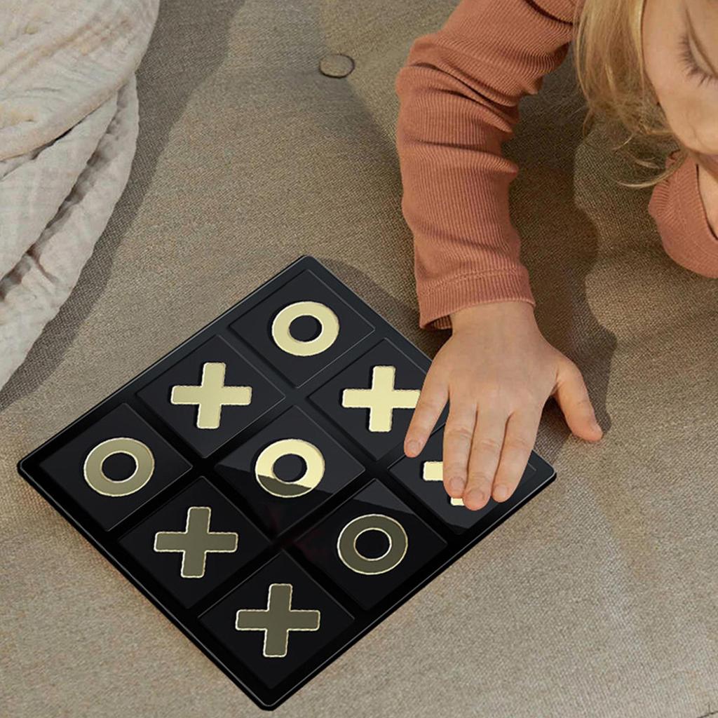 Acrylic Tic TAC Toe Game Board Games Brain Teaser Strategy XO Decorative for Families